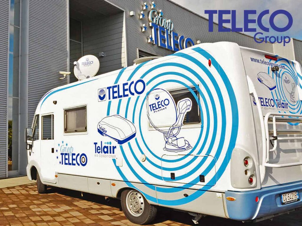 Teleco Group, partner che ha offerto alcuni regali per la Ruota della Fortuna alla fiera Fit Your Camper.