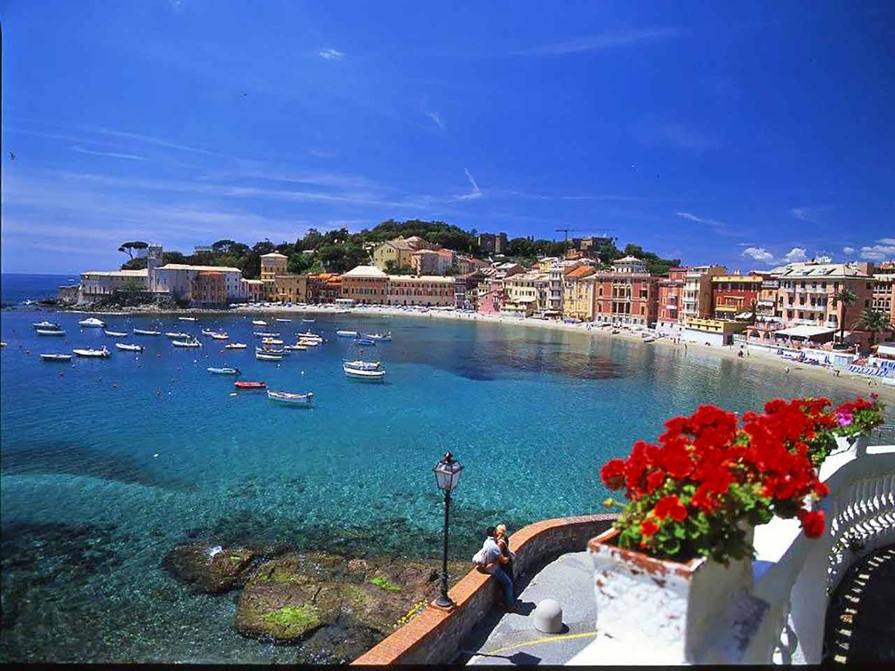 Il mare d'inverno a Sestri Levante.