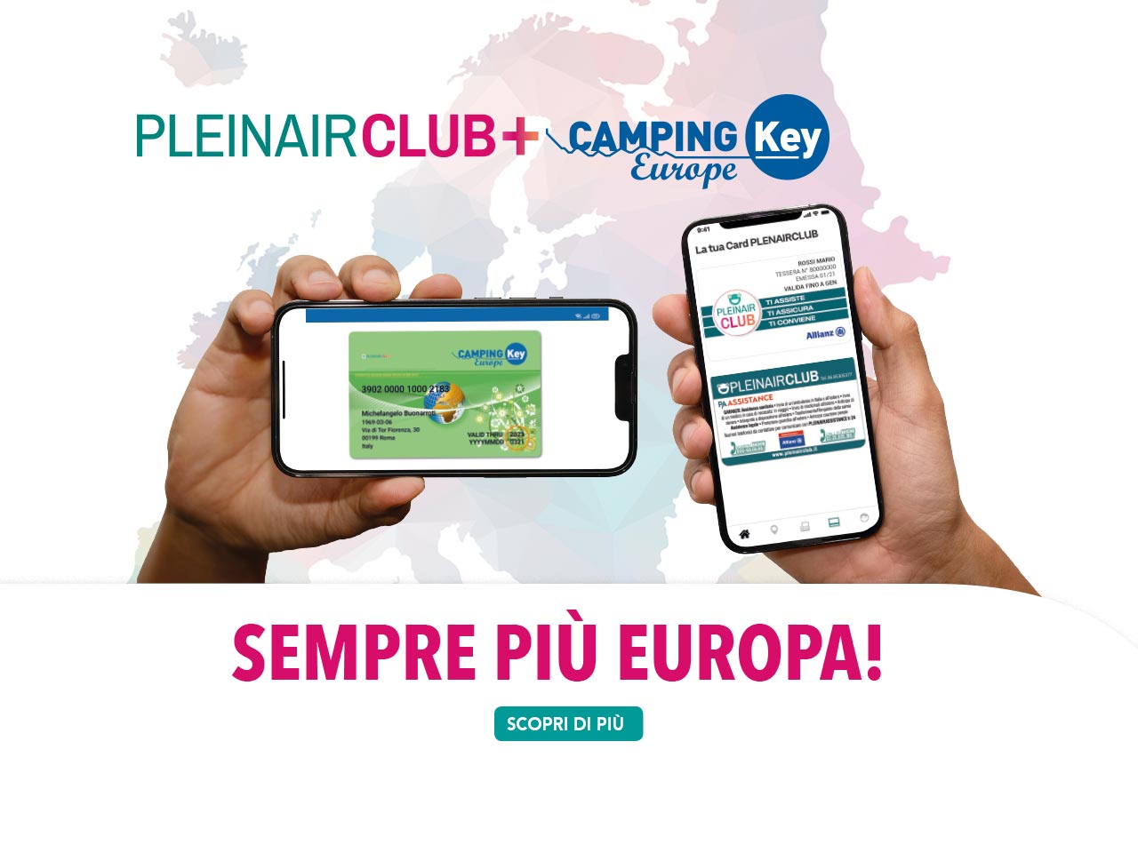 Camping Key Europe CKE card già compresa con la tessera