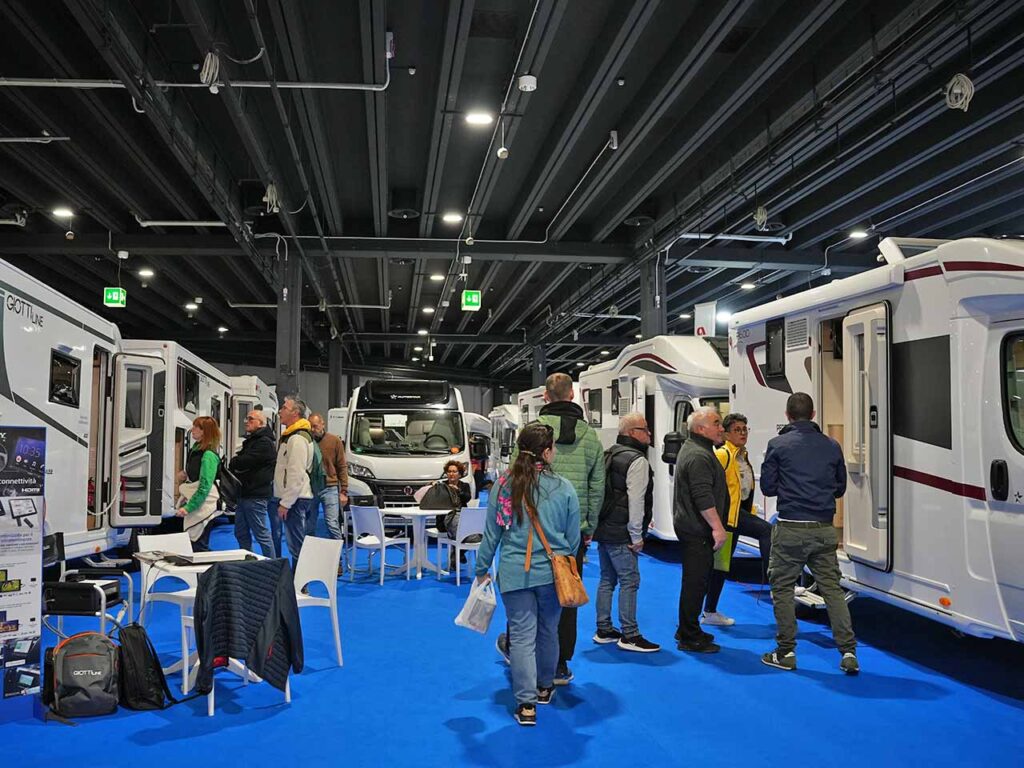Un padiglione della Fiera del Tempo Libero a Vicenza.