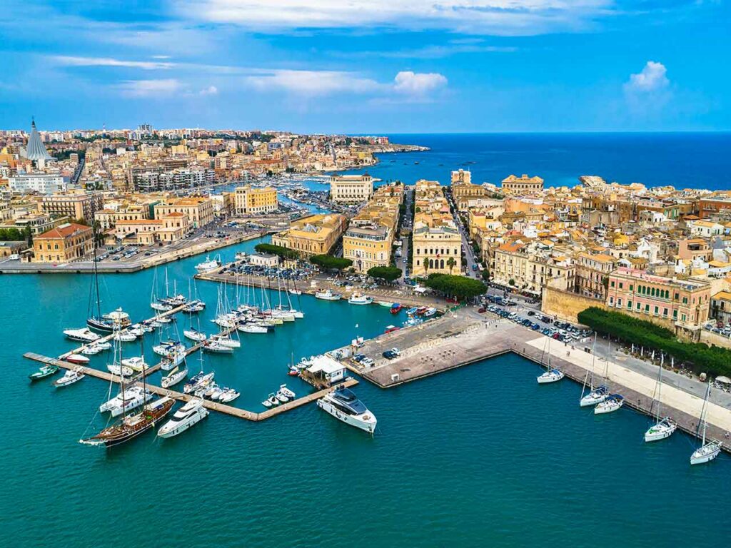 L'isola di Ortigia a Siracusa.