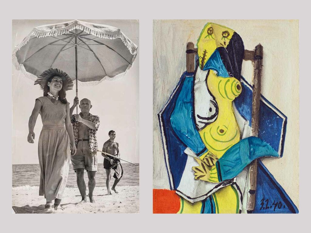 Due opere esposte nella mostra "Loving Picasso" a Jesolo.