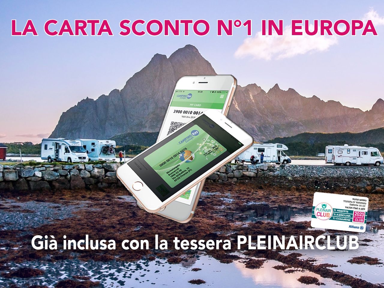 Camping Key Europe CKE digital card già inclusa con la tessera PLEINAIRCLUB