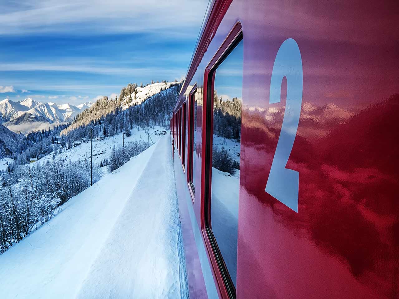 Il Trenino Rosso del Bernina tra neve e montagne - Sconto sul Trenino Rosso.