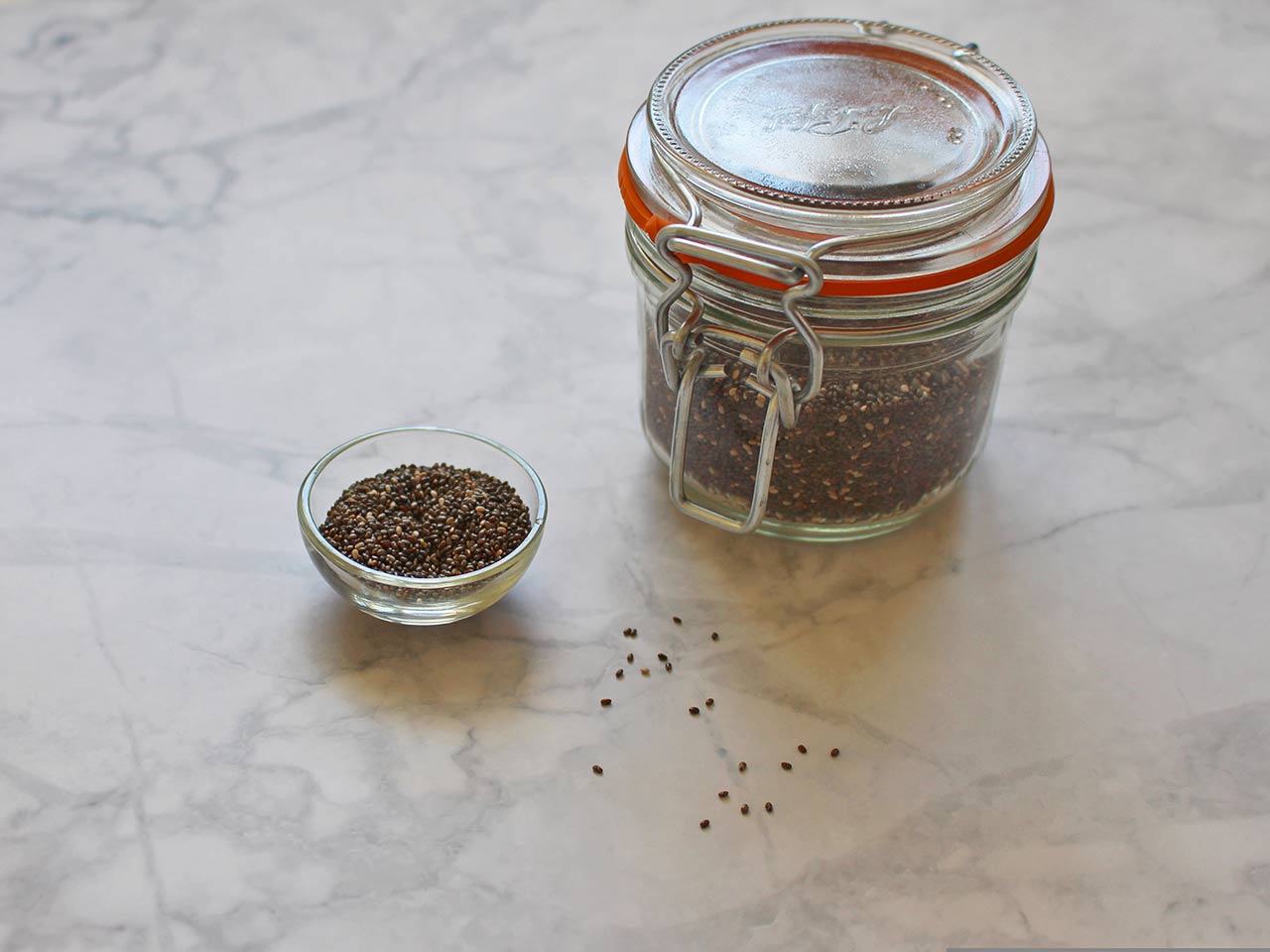I semi di chia sono ricchi in proteine di alta qualità.