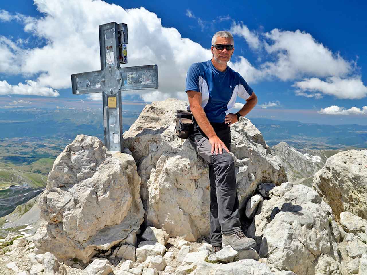 Marco e Giovanni su Rai1 per Camper in Viaggio: Marco sul Corno Grande