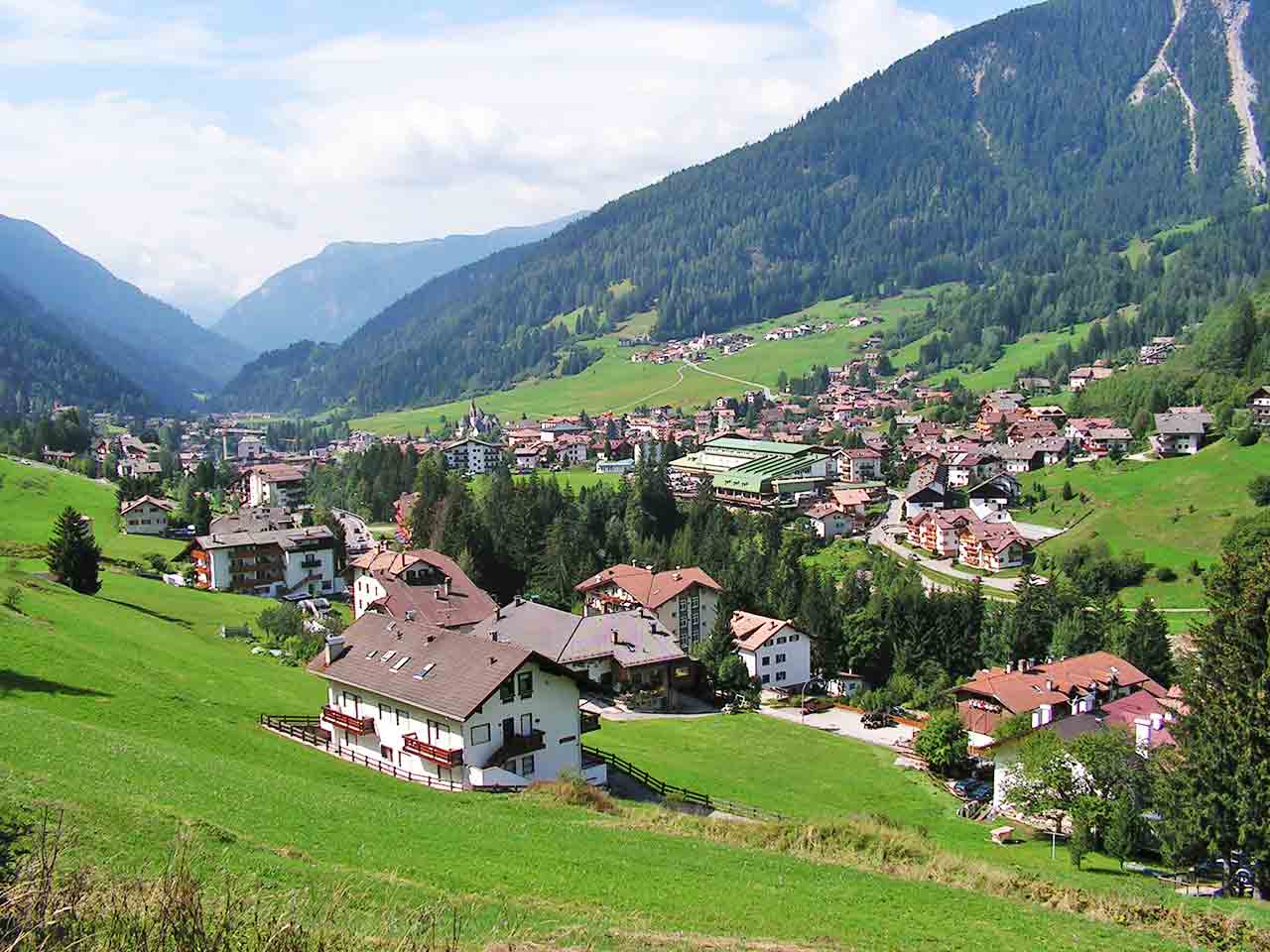 Trentino in camper. Le valli di Fiemme e Fassa: Panorama di Moena