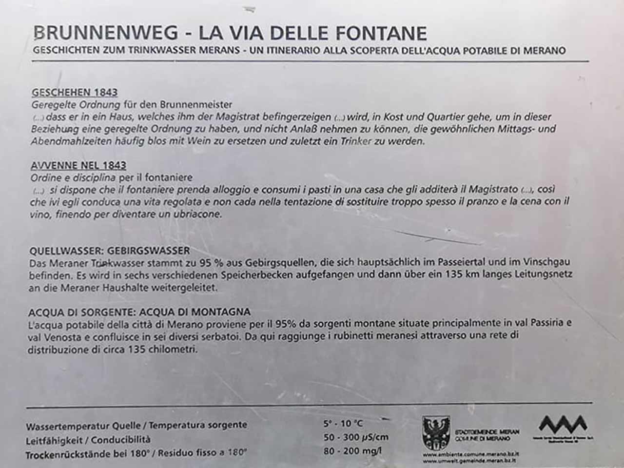Merano, la Via delle Fontane