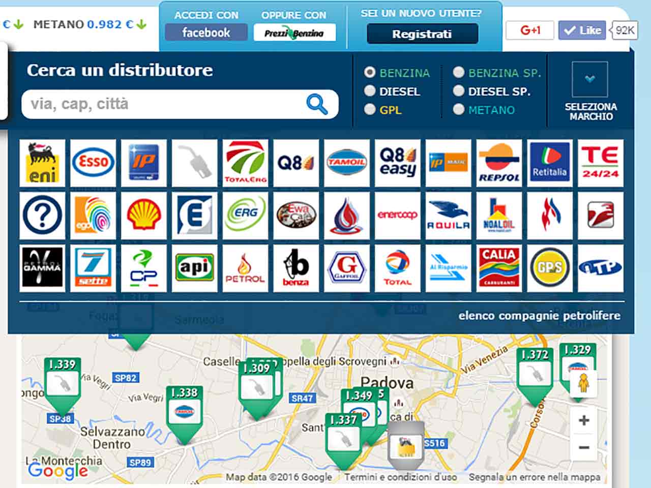 App Prezzi benzina, GPL e metano - 6 + 1 app indispensabili quando sei in viaggio