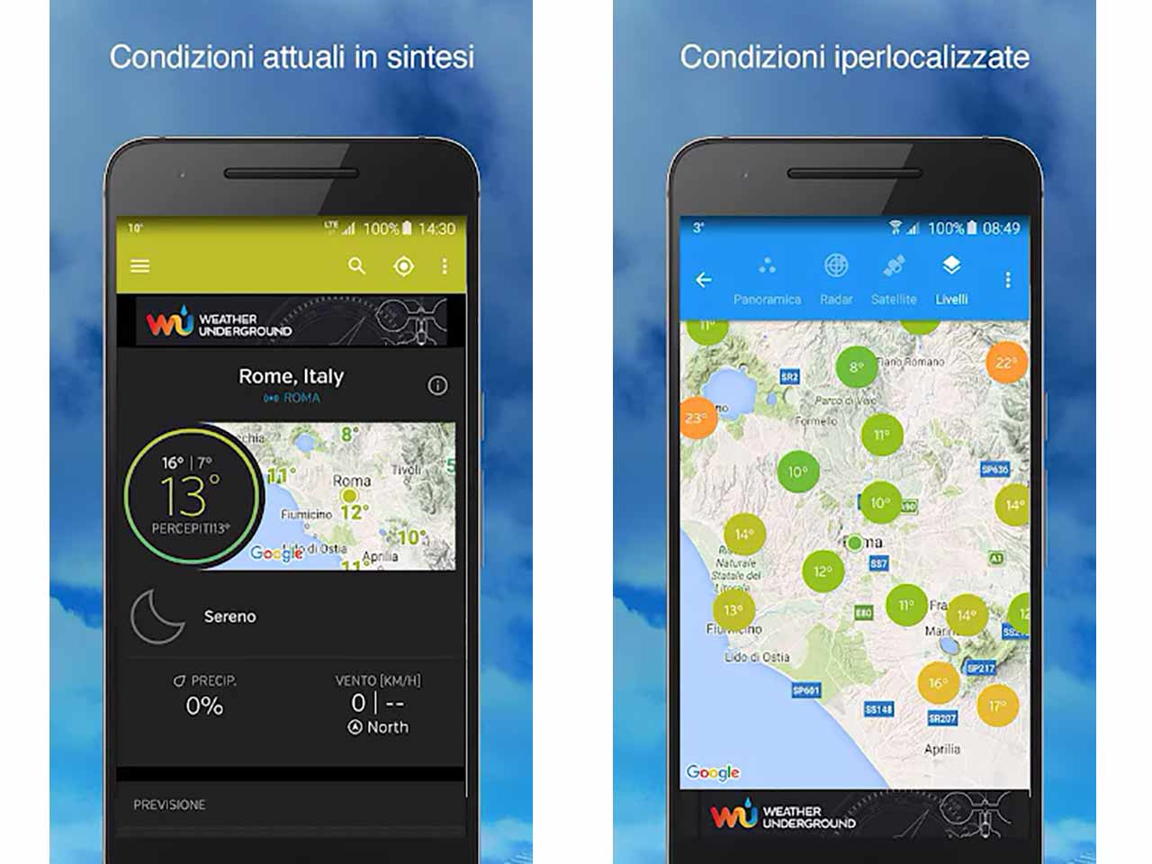 App Weather Underground - 6 + 1 app indispensabili quando sei in viaggio
