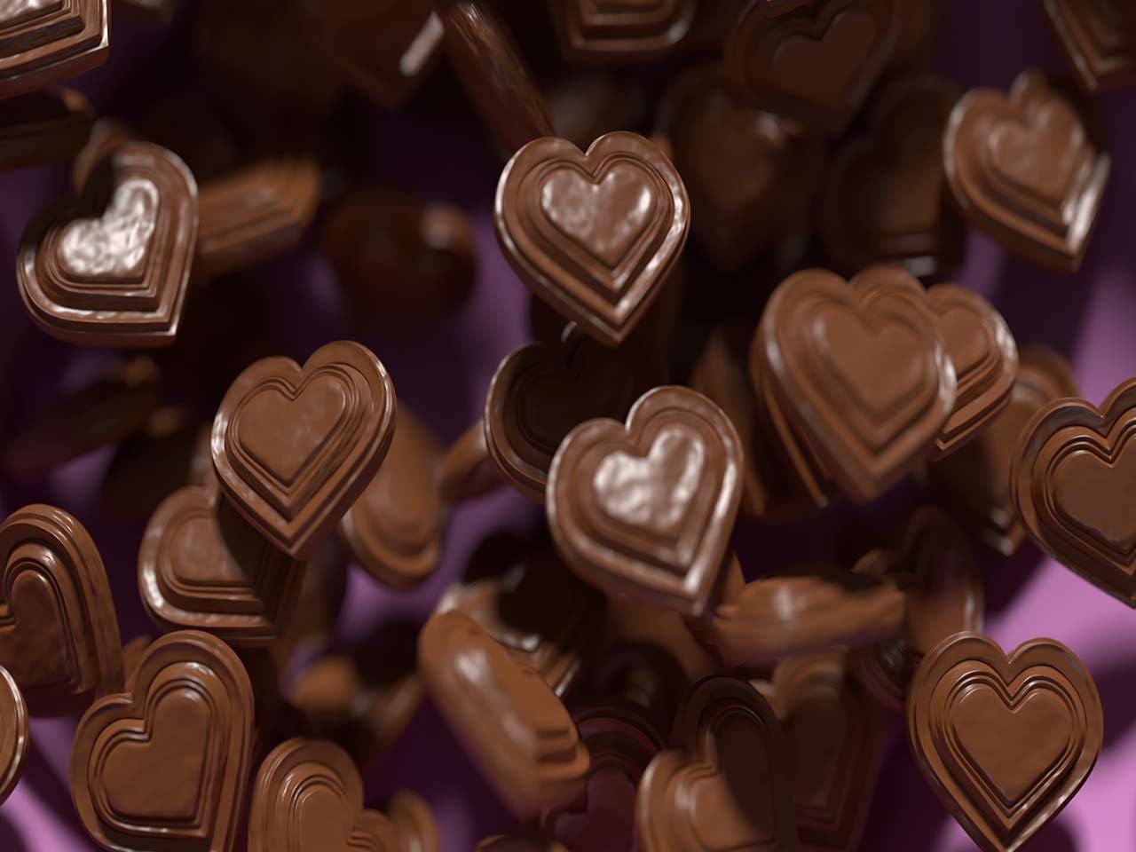 Cuori di cioccolato - Il cioccolato fa bene.