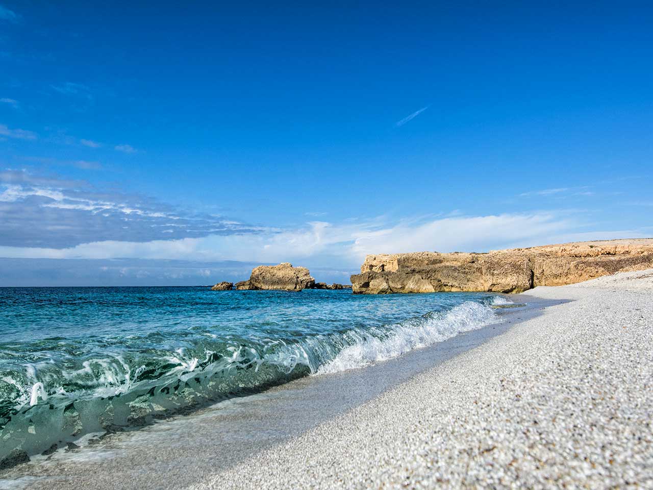 La spiaggia di Is Arutas a Cabras