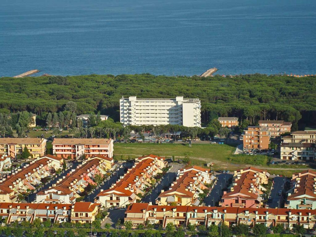 Veneto in camper nel Basso Piave: veduta aerea di Eraclea Mare
