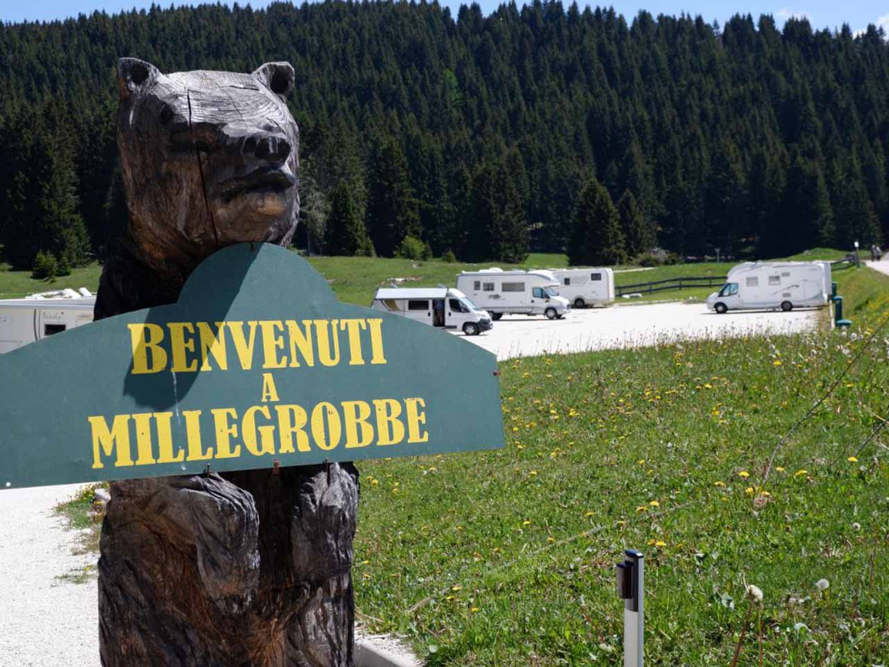 Area camper malga millegrobbe
