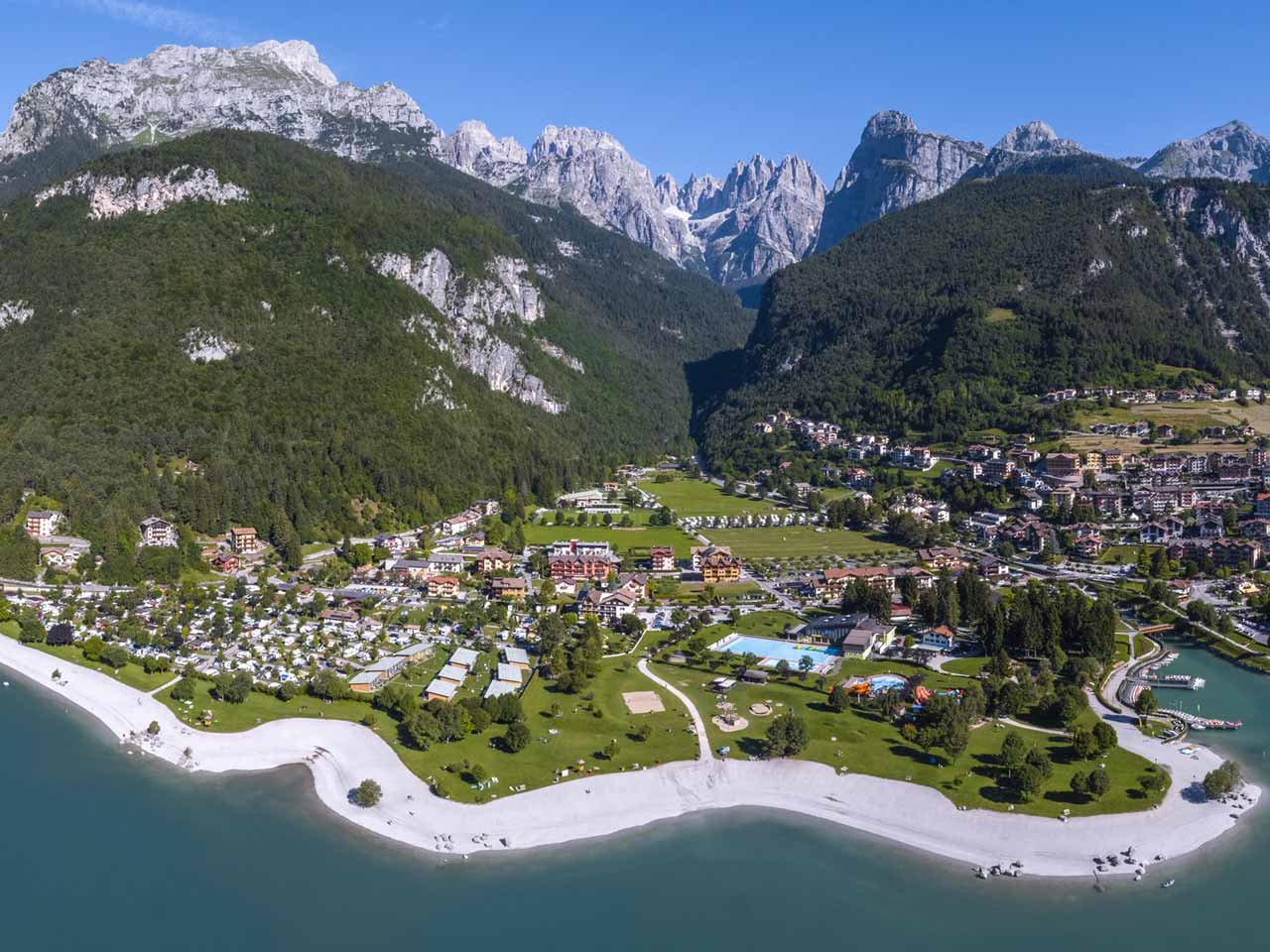 Camping spiaggia lago di molveno