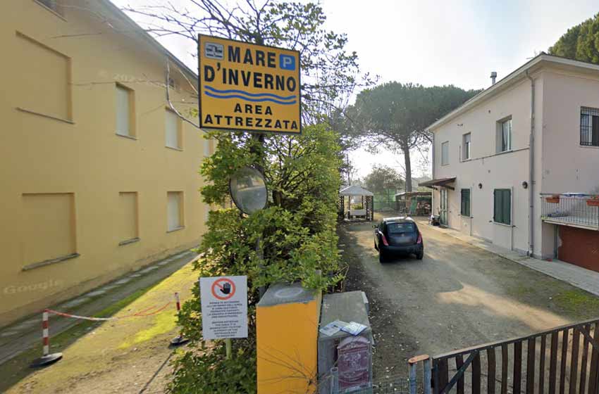 Area camper mare d'inverno