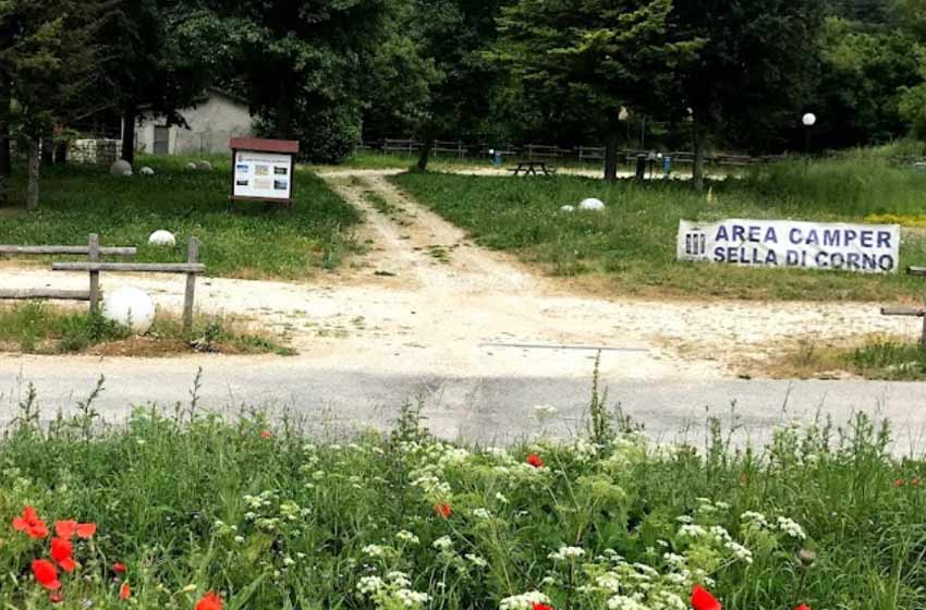 Area sosta camper sella di corno