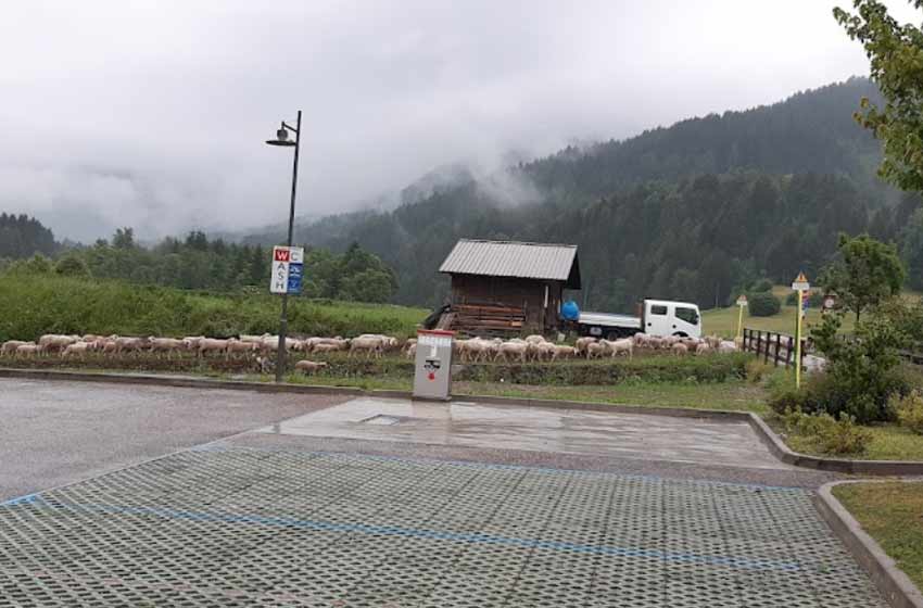 Area sosta camper - tesero lago