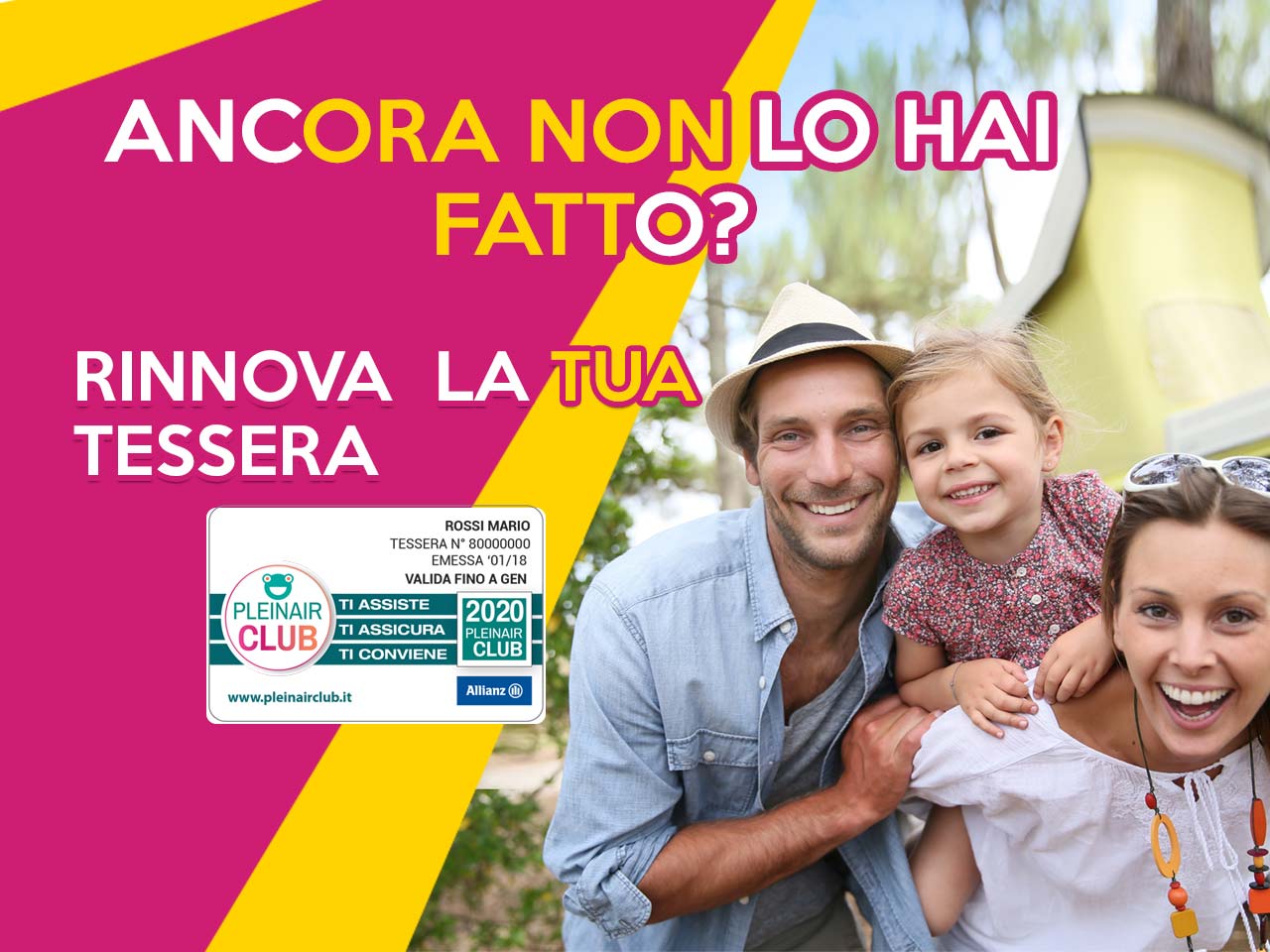 Ancora non lo hai fatto? Rinnova la tessera online