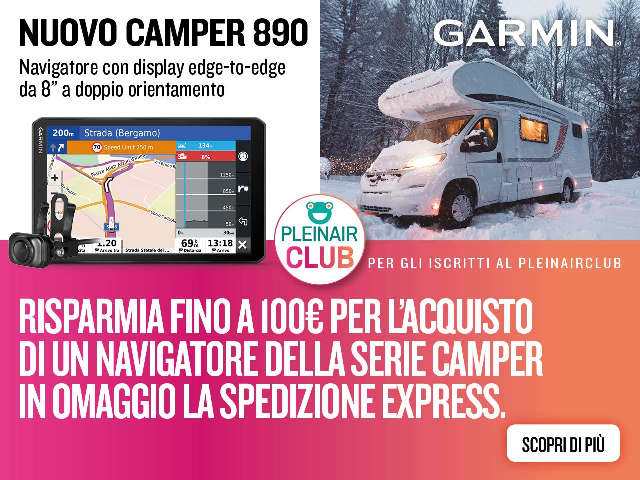 FINO A 120 EURO DI SCONTO! RISPARMIO STELLARE SUI NAVIGATORI GARMIN CAMPER