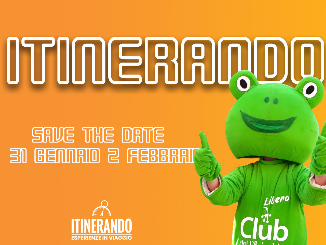 Save the Date - 31 gennaio 2 febbraio - Itinerando Experience - Padova