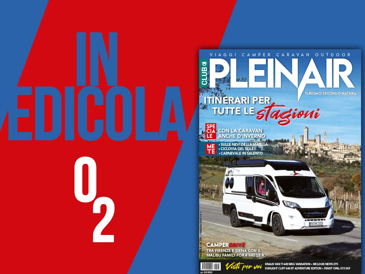 ITINERARI IN CAMPER PER TUTTE LE STAGIONI SU PLEINAIR DI FEBBRAIO